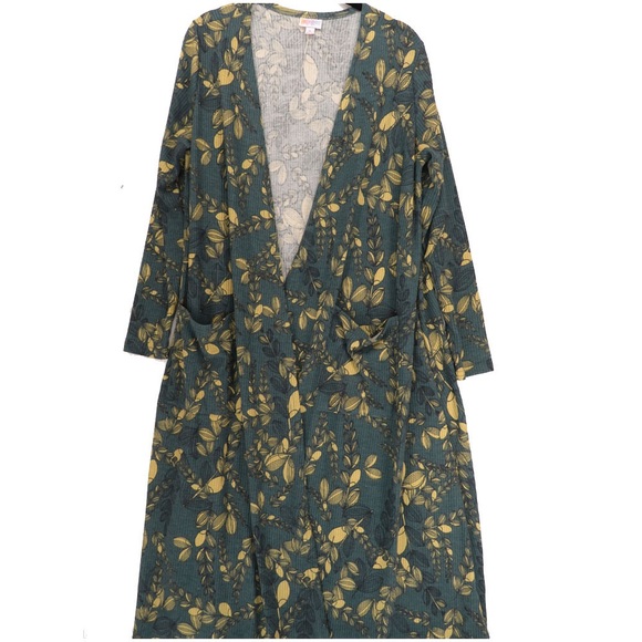 LulaRoe Sarah Long Open Floral Cardigan - Picture 3 of 9